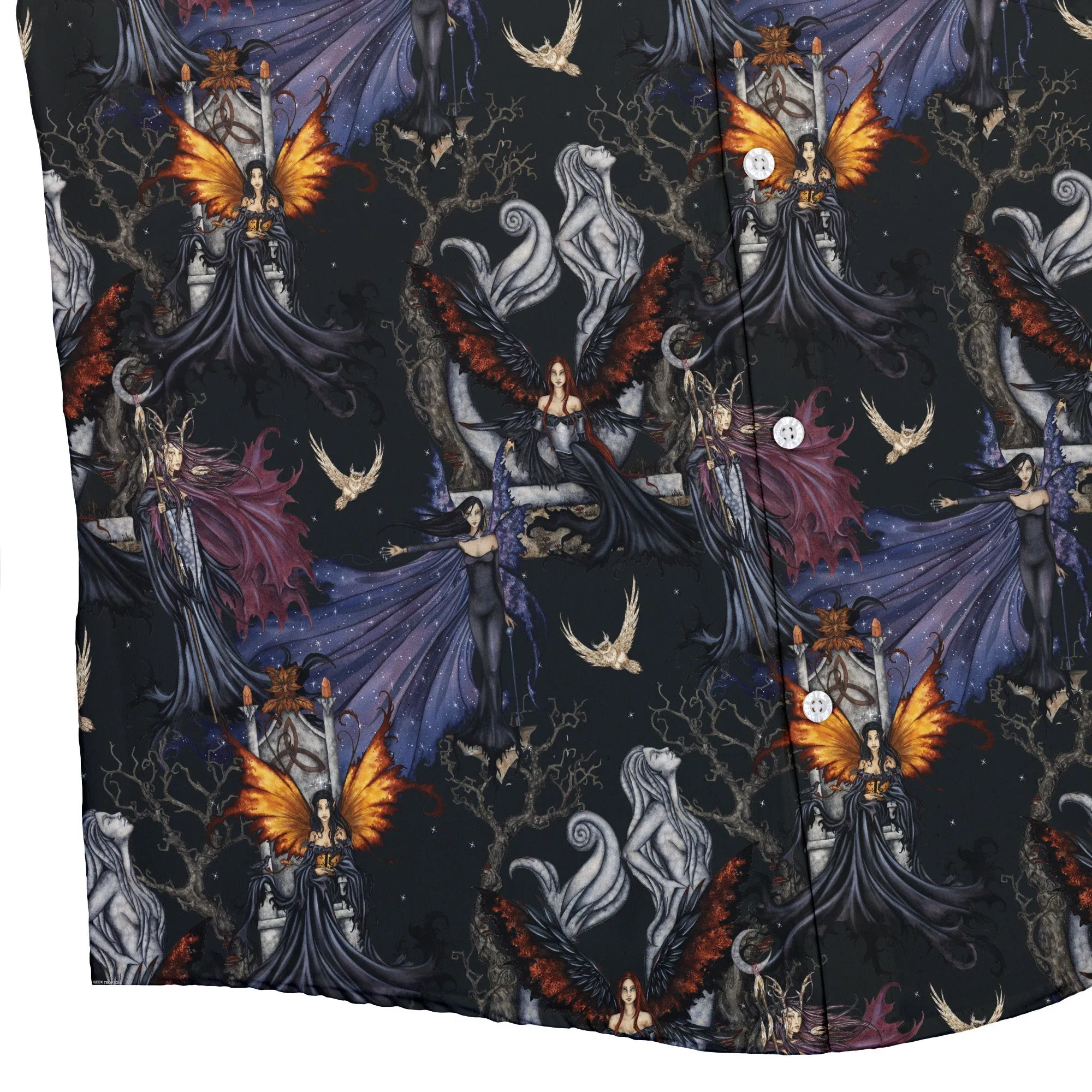 Dark Elves Gathering Button Up Shirt