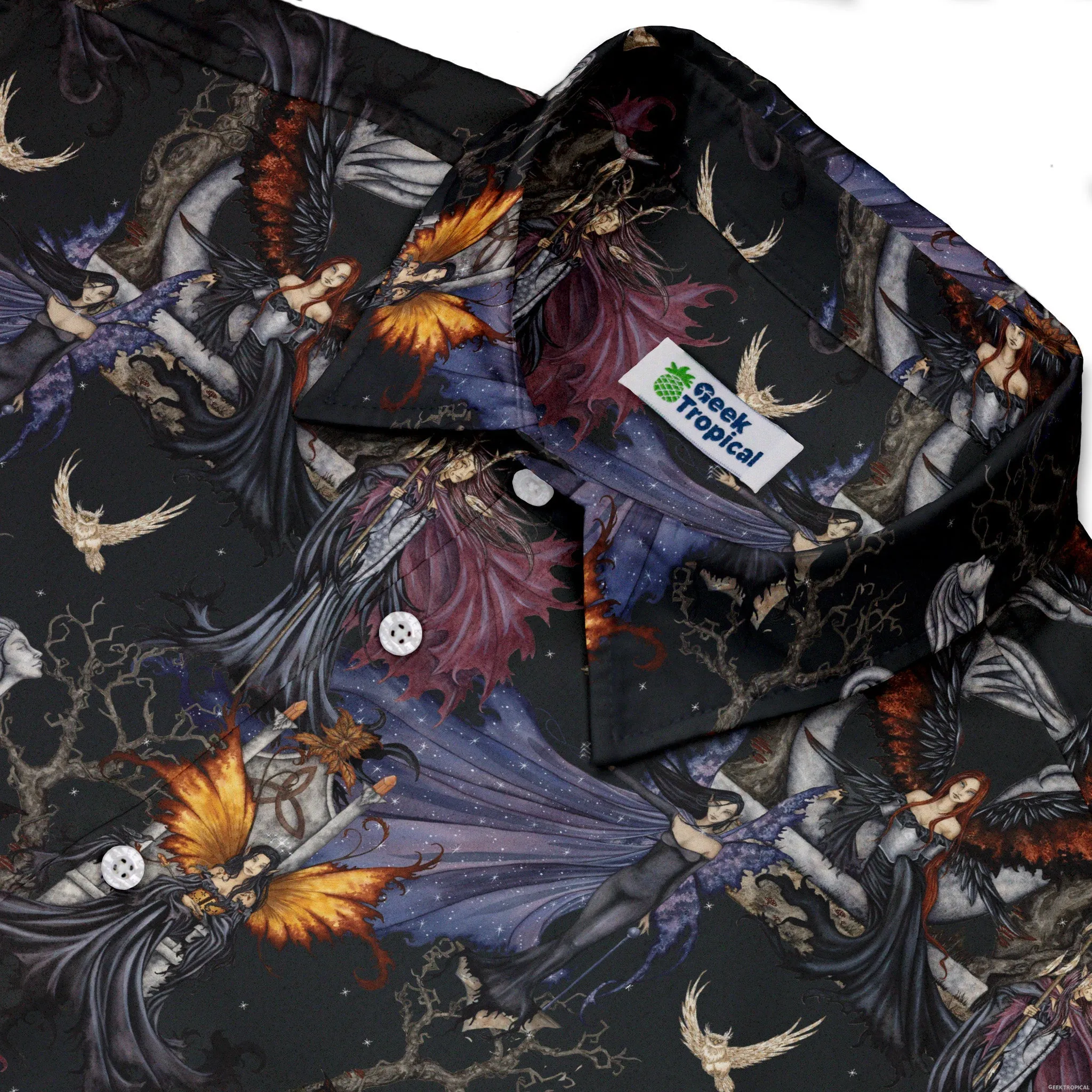 Dark Elves Gathering Button Up Shirt