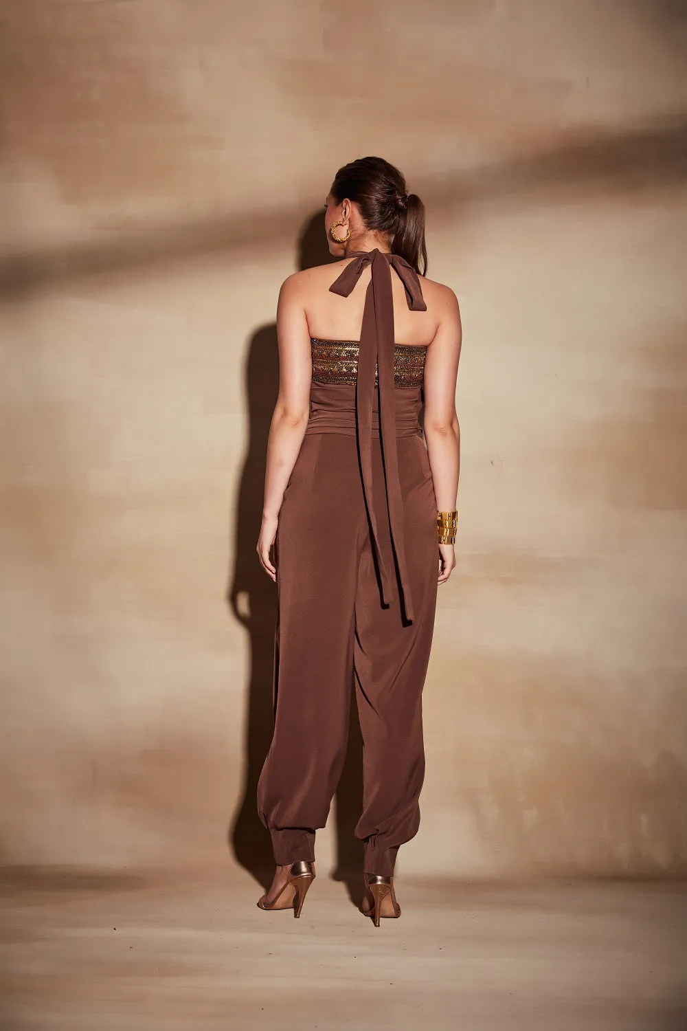 Dark Tan High Waist Pants