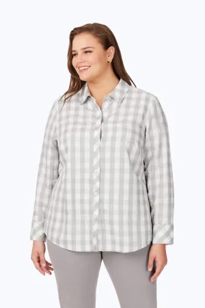 Davis Plus Metallic Buffalo Plaid Shirt