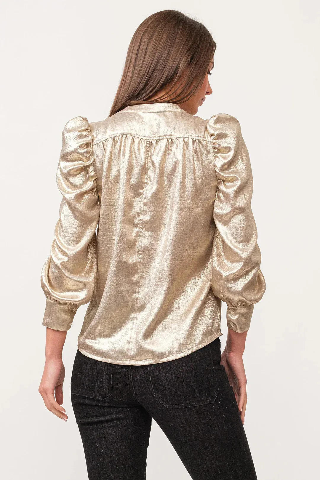 DEAR JOHN ROWAN METALLIC BLOUSE