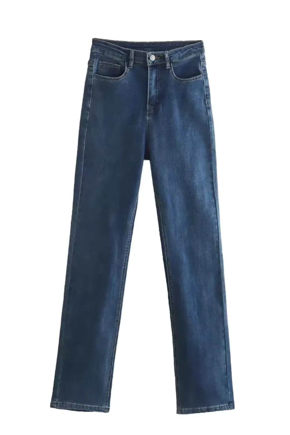 'Delaney' High Waist Straight Denim Pants (2 Colors)