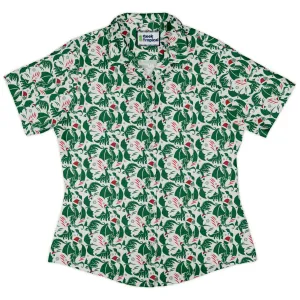 DND Santa Hat Dragons Curvy Button Up Shirt