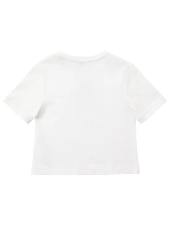 Dolce&amp;Gabbana   Embellished logo cotton jersey t-shirt 