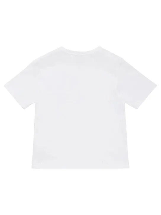 Dolce&amp;Gabbana   Logo embroidered cotton jersey t-shirt 