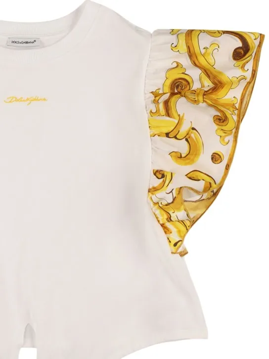 Dolce&amp;Gabbana   Maiolica print cotton jersey t-shirt 