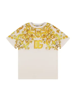 Dolce&amp;Gabbana   Maiolica print cotton jersey t-shirt 