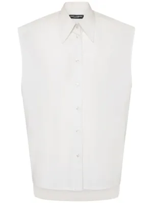 Dolce&amp;Gabbana   Sleeveless poplin shirt 