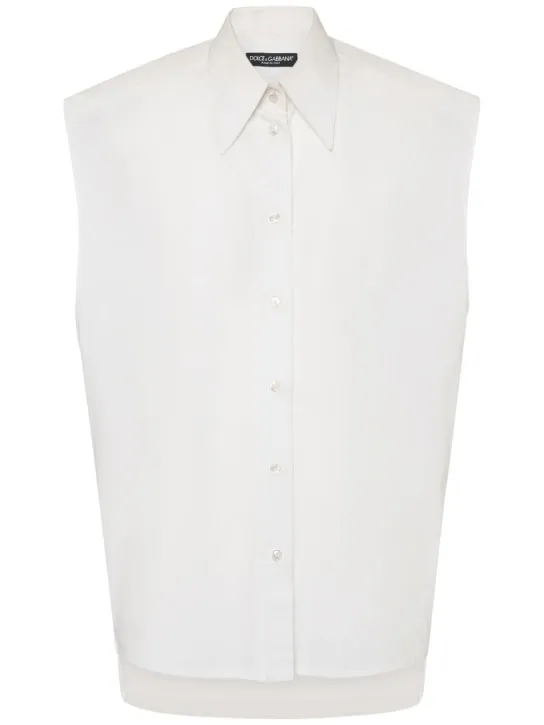 Dolce&amp;Gabbana   Sleeveless poplin shirt 