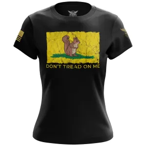 Don't Tread On Me Squirrel Women's Short Sleeve Shirt