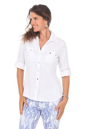 Double Pocket Button-Front Shirt