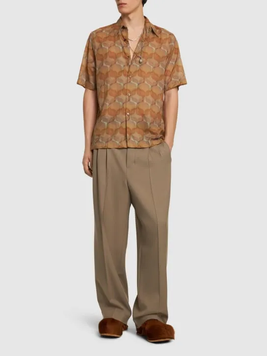 Dries Van Noten   Clasen printed cupro shirt 