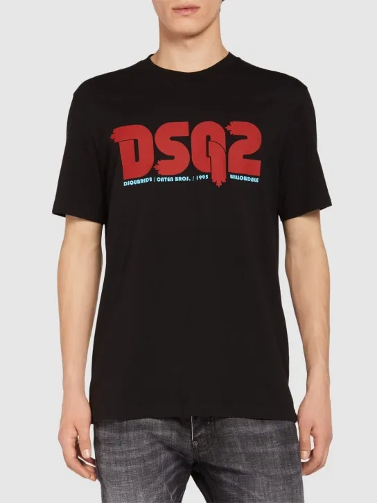 Dsquared2   Regular fit logo cotton t-shirt 