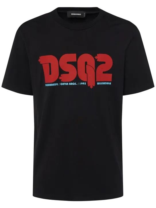 Dsquared2   Regular fit logo cotton t-shirt 