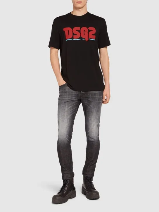 Dsquared2   Regular fit logo cotton t-shirt 