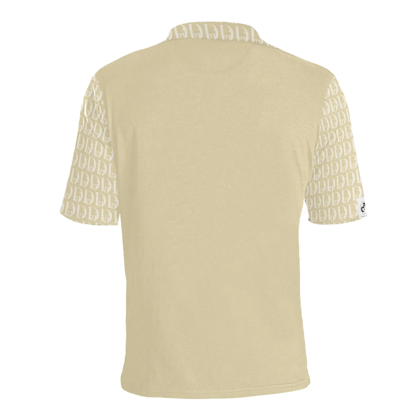 DTI Beige Collar Design Polo Men's Shirt