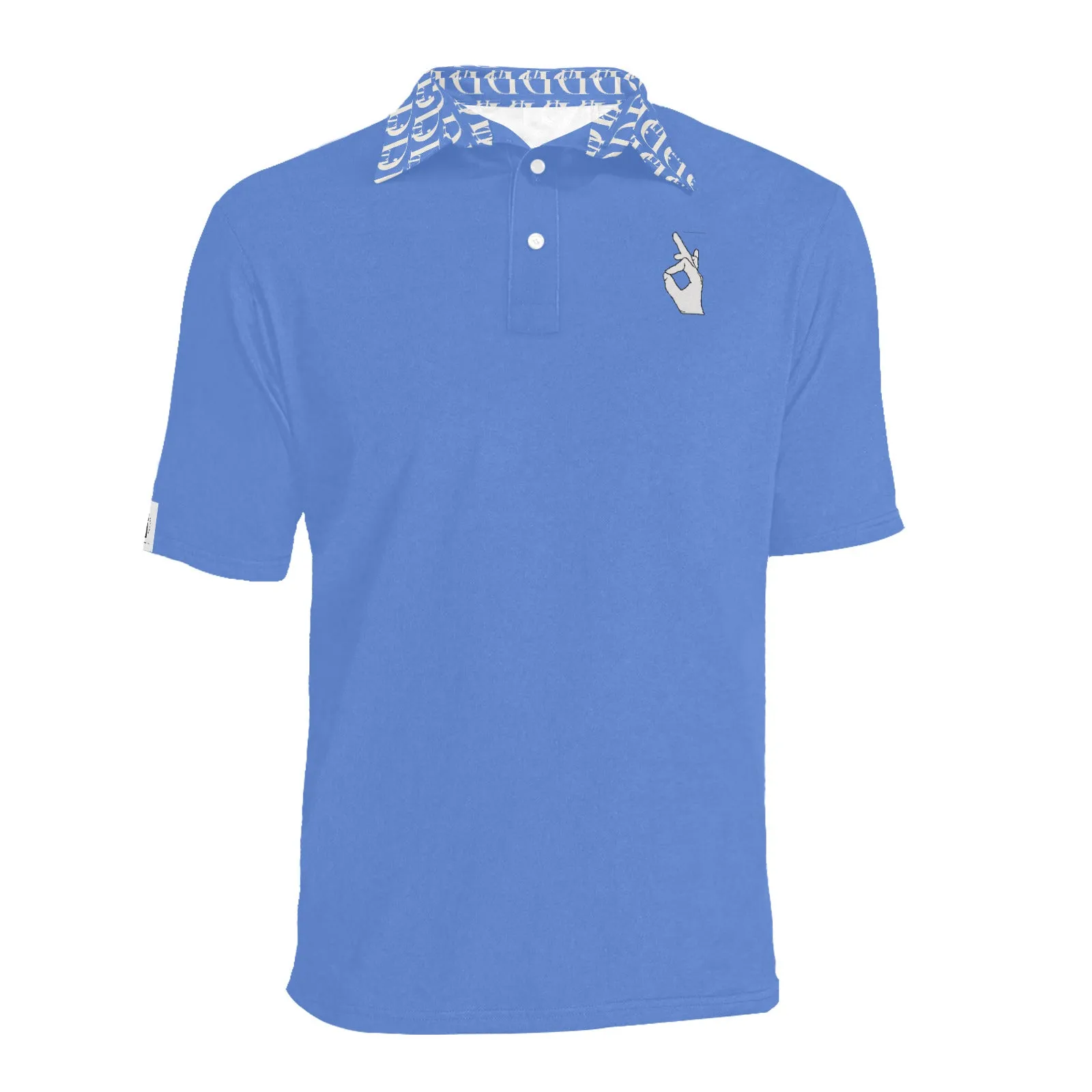 DTI Laugh Out Loud Blues Collar Design Polo Men's Shirt