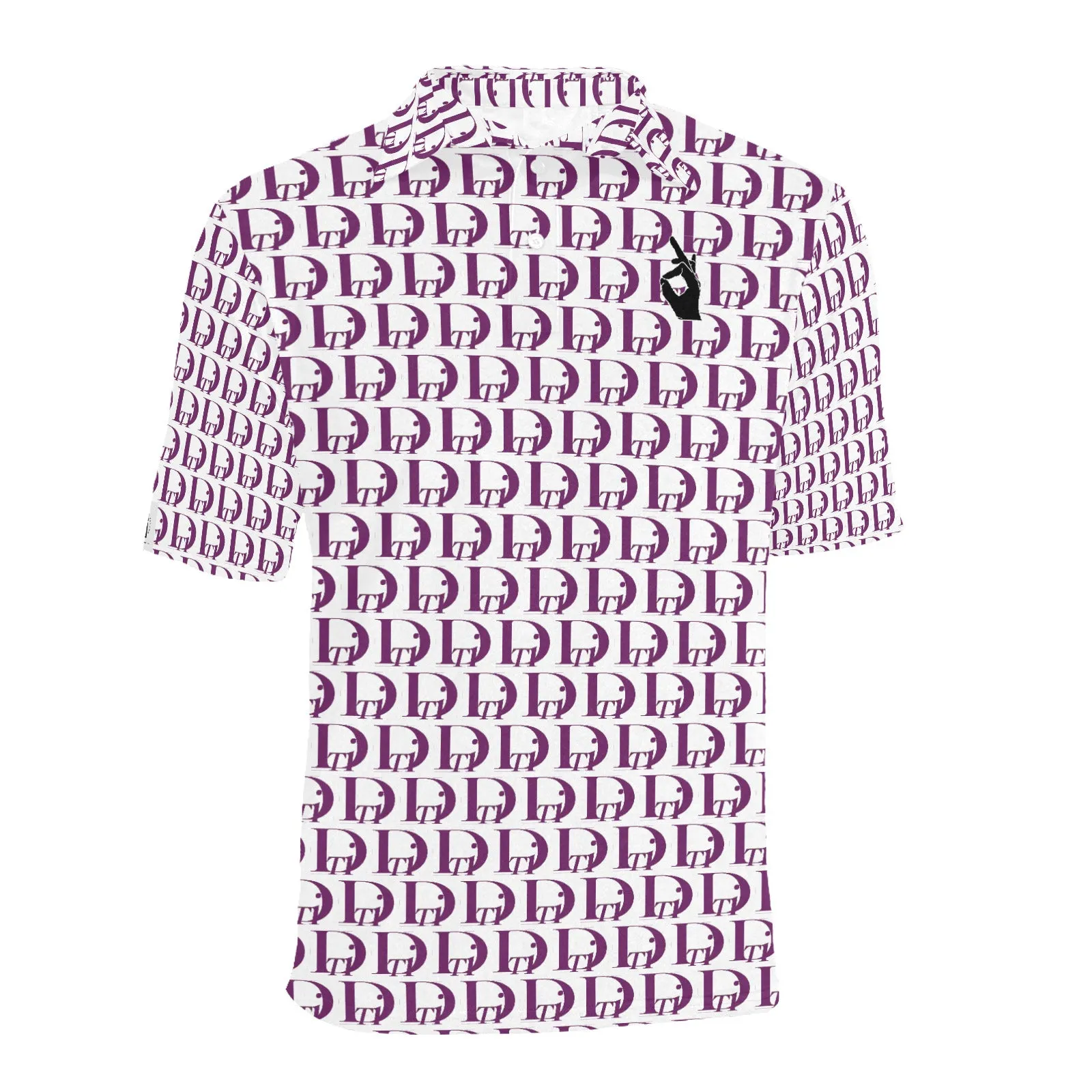 DTI Purple Collar Design Full Polo Men's Shirt