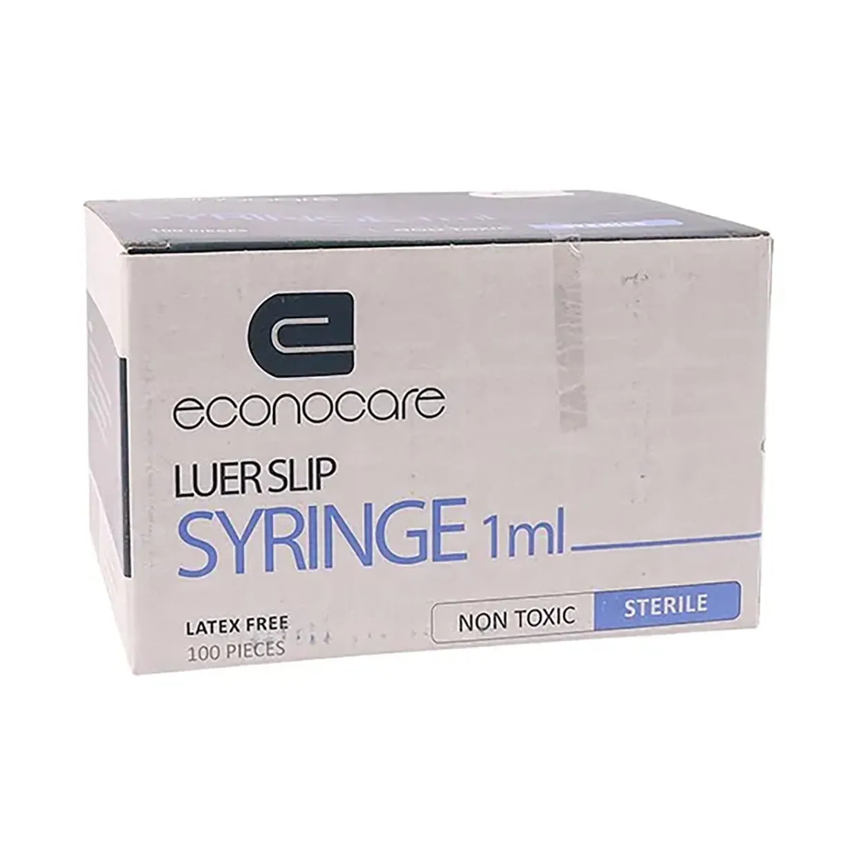 Econocare Syringe 1ml Luer Slip Low Dead Space 100 Pieces