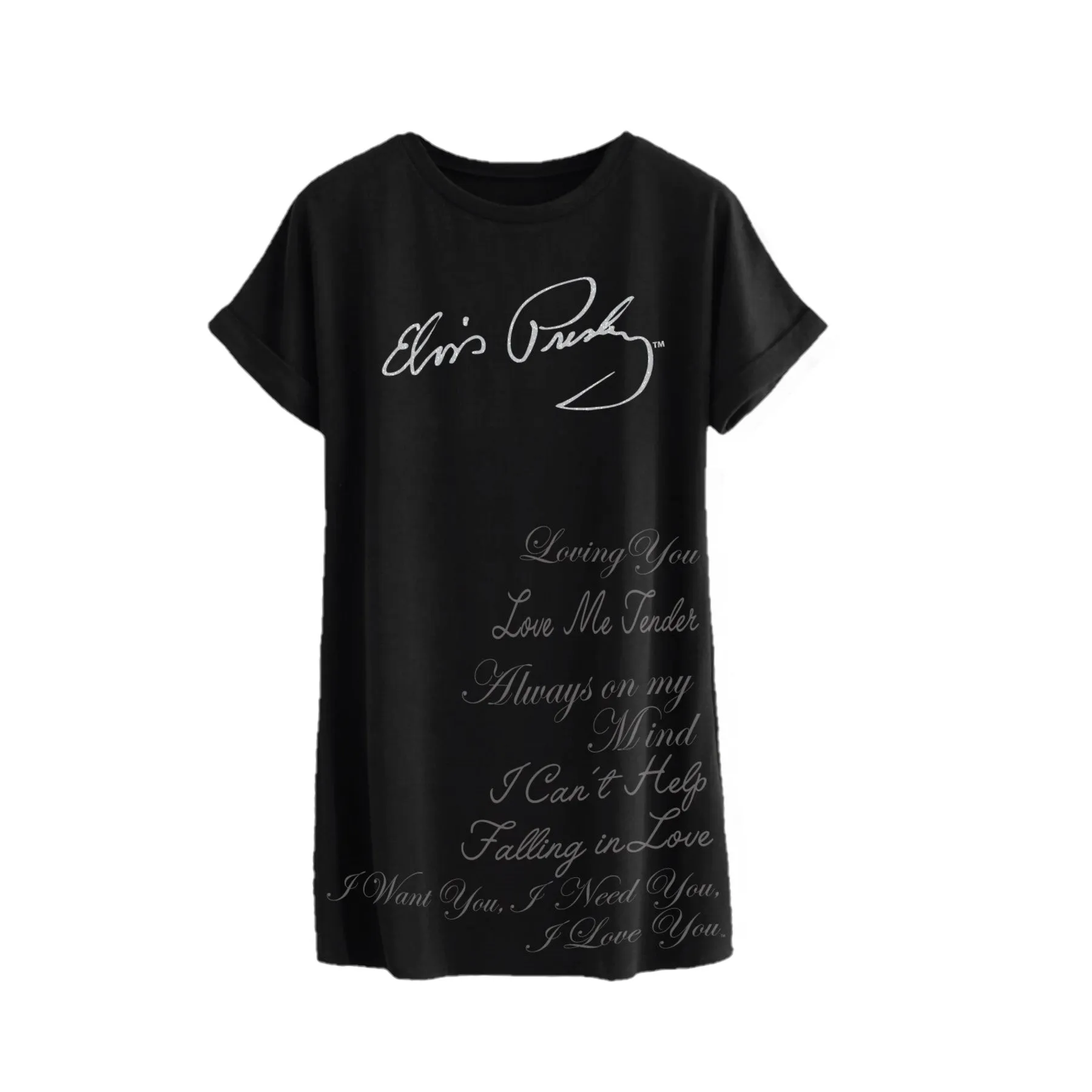 Elvis Presley Love Song Titles Nightshirt