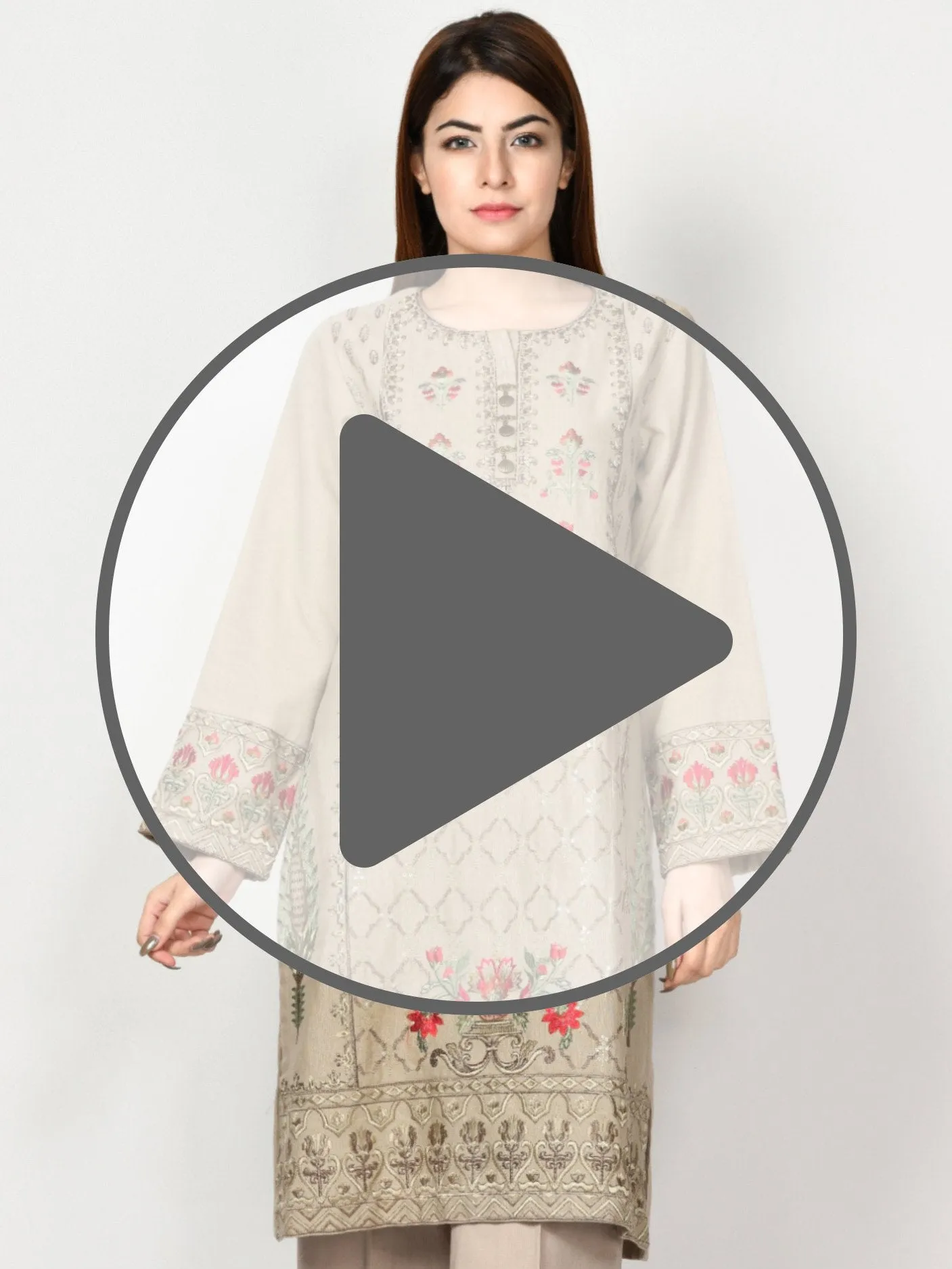 Embroidered Khaddar Shirt