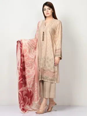 Embroidered Shimmer Arabic Lawn Suit