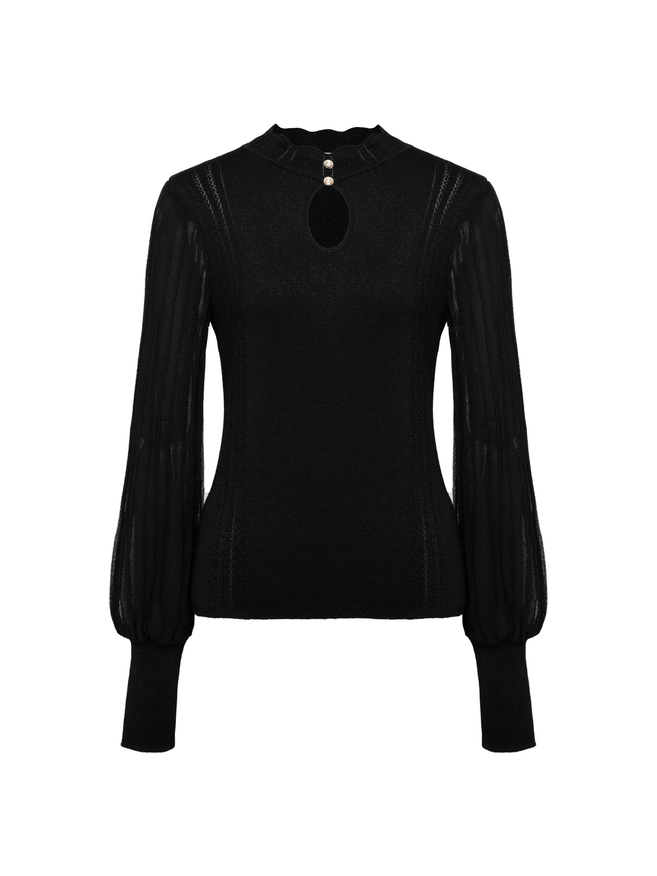 EP YAYING Black Knitted Shirt