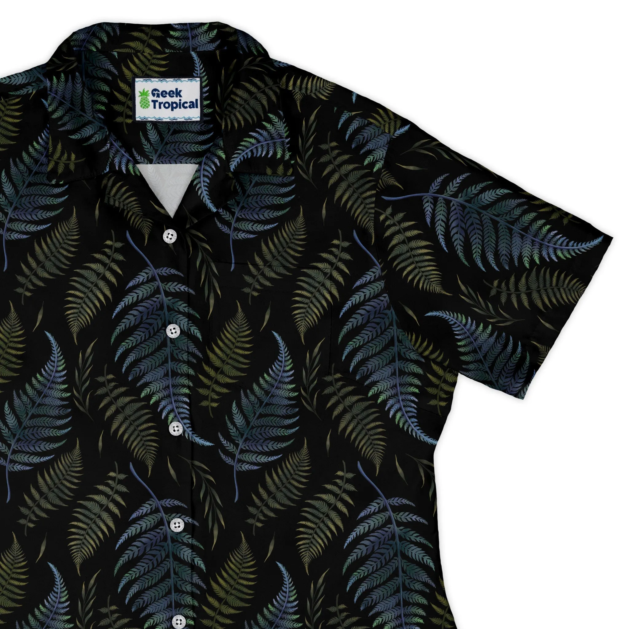 Episodic Ferns Curvy Button Up Shirt