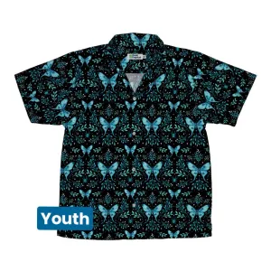 Episodic Mystical Butterfly Blue Youth Hawaiian Shirt