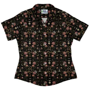 Episodic Serpent Garden Pink Curvy Button Up Shirt