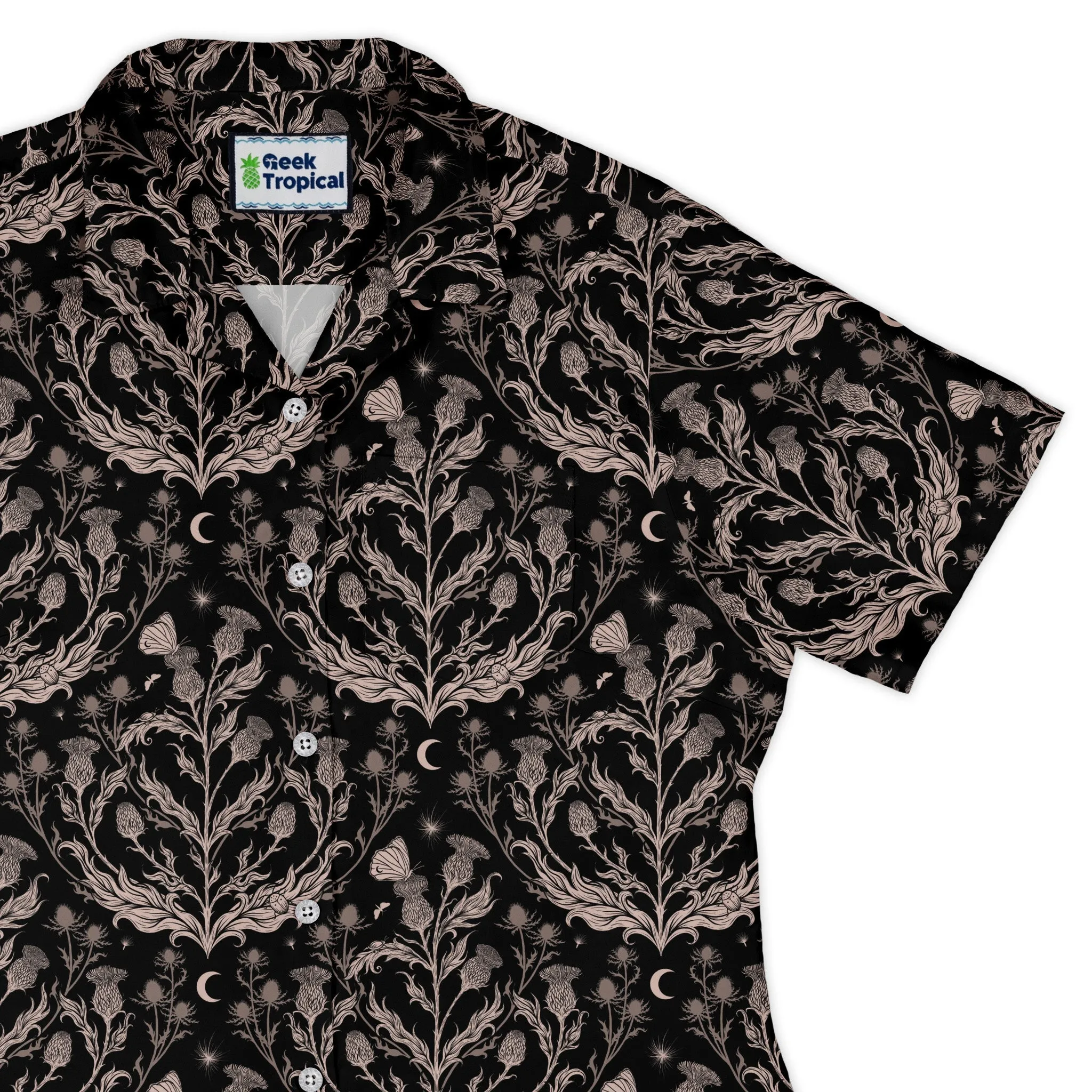 Episodic Thistle Home Black White Curvy Button Up Shirt