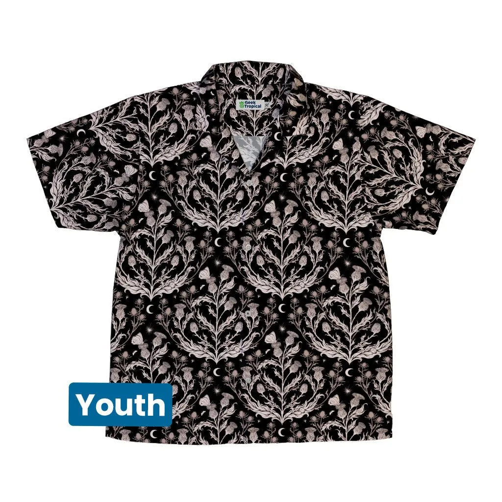 Episodic Thistle Home Black White Youth Hawaiian Shirt