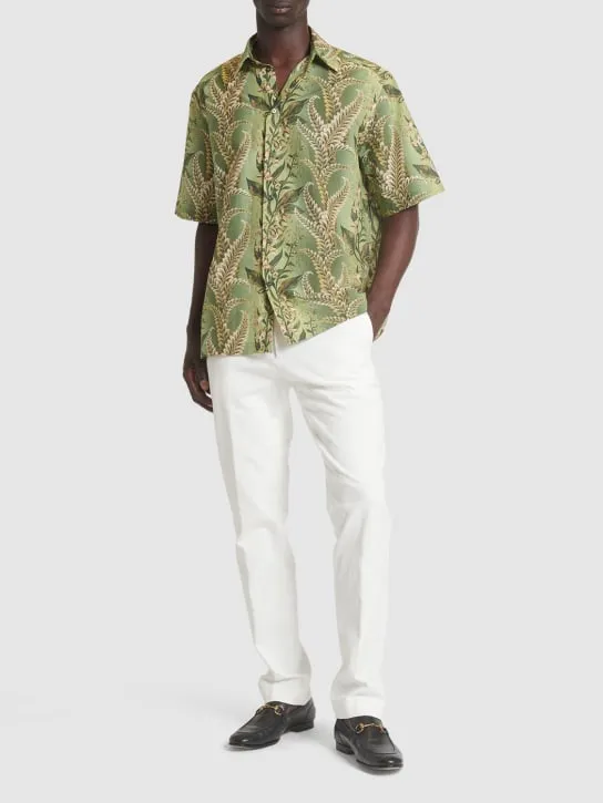 Etro   Floral printed cotton shirt 