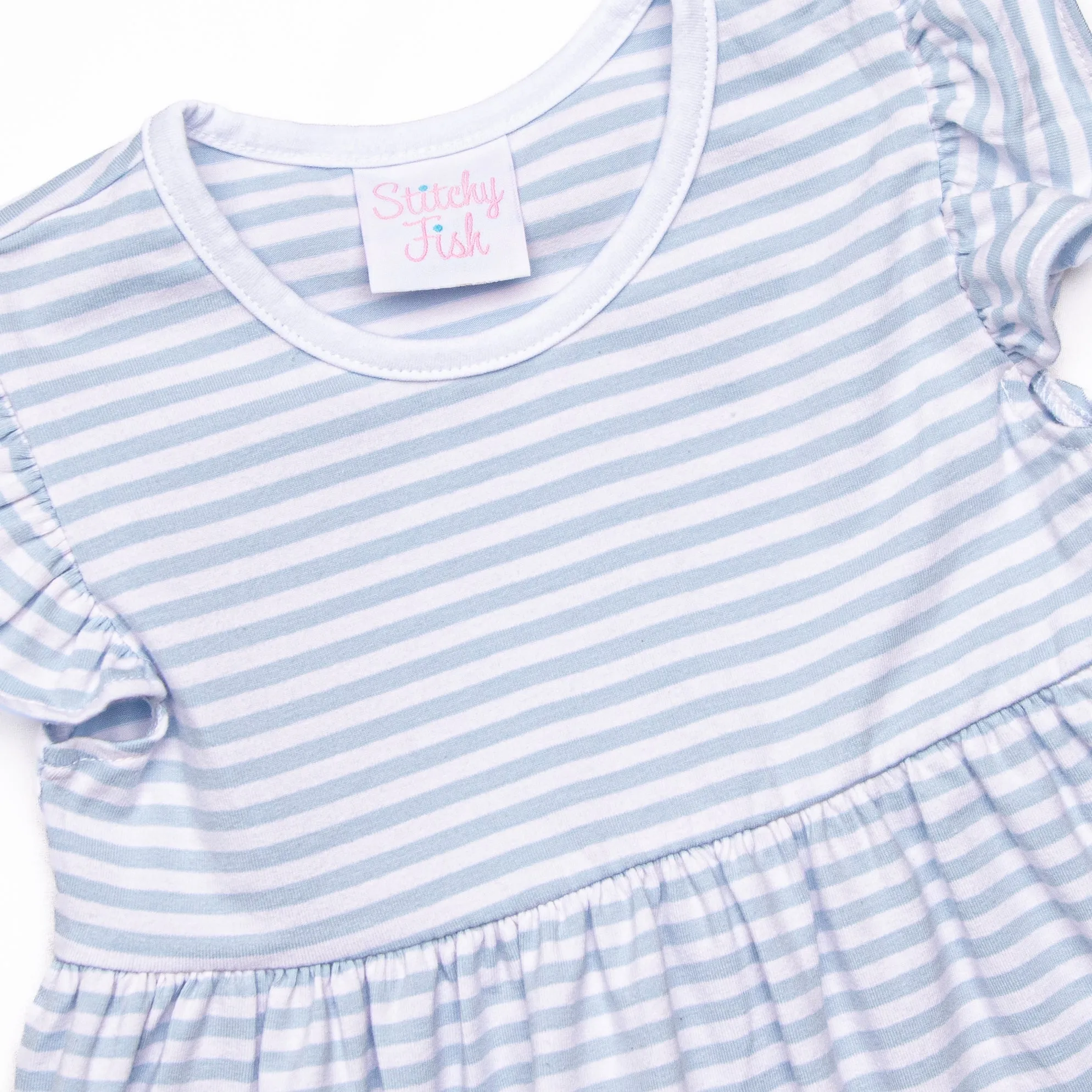 Everly Dress, Blue Stripe