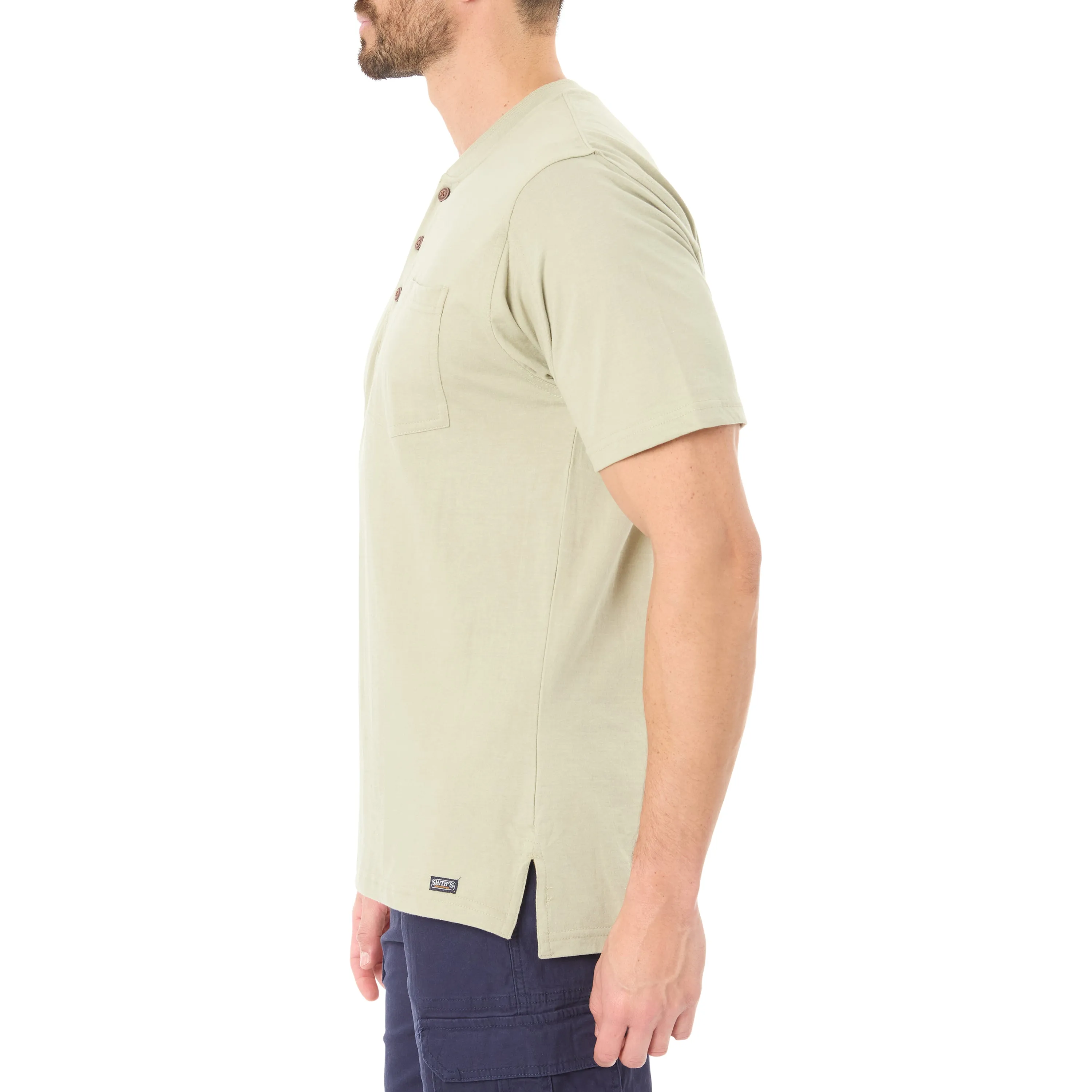 EXTENDED TAIL SHORT SLEEVE HENLEY