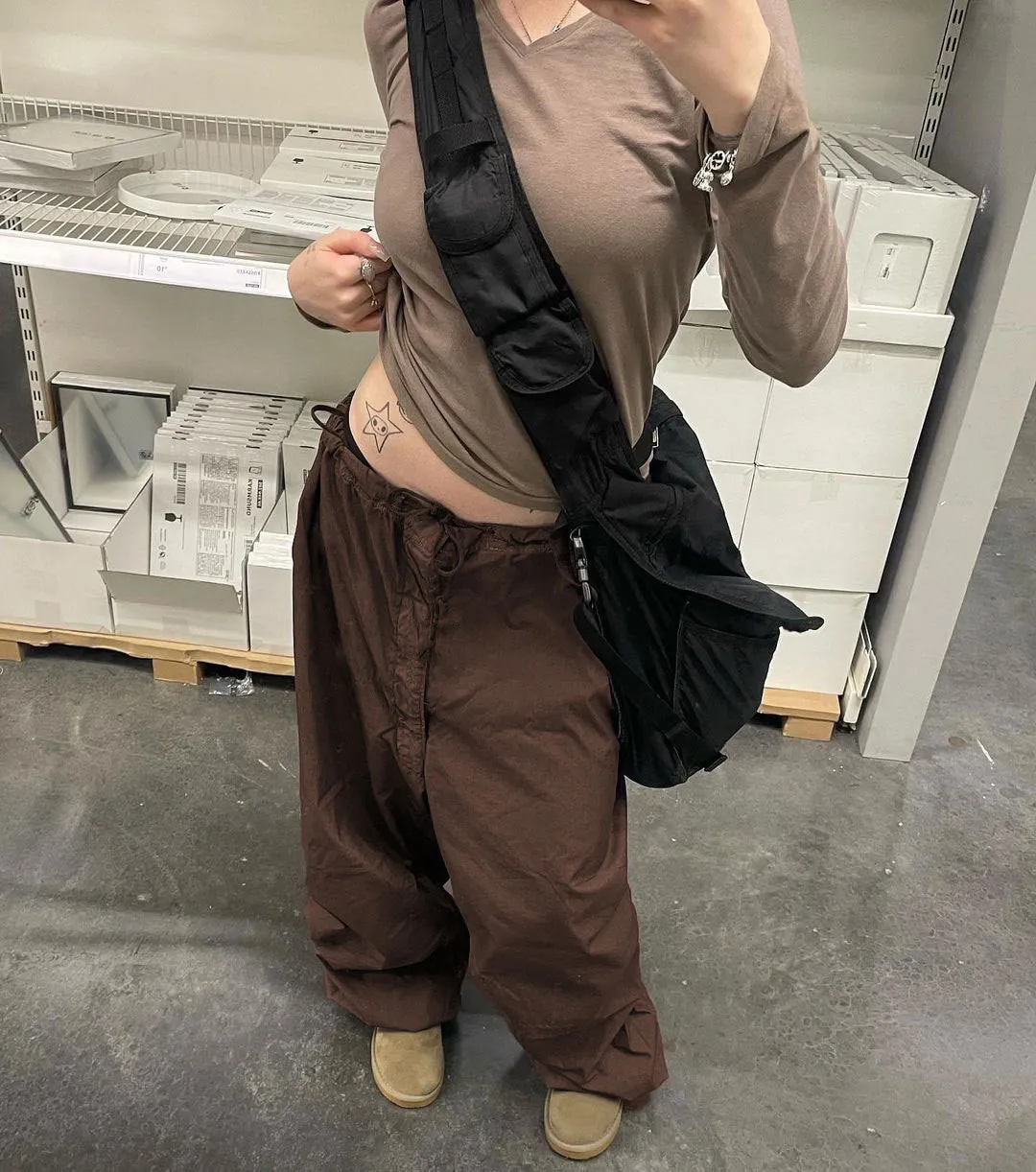 Fashionkova   Y2K Cargo Pants Women Casual Loose Drawstring Low Waist Pockets Baggy Wide Leg Sweatpants 2022 Streetwear Hippie Korean Joggers