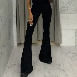 FashionSierra - Fashion Women Slimming Pants Elastic High Waist Bell Bottoms Clothing Female Casual Flared Long Trousers