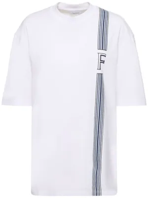 Ferragamo   Cotton jersey printed logo t-shirt 