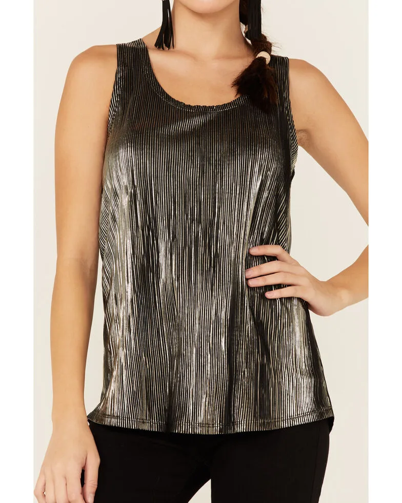 Final Sale✨ Tasha Polizzi Studio Black Metallic Tank