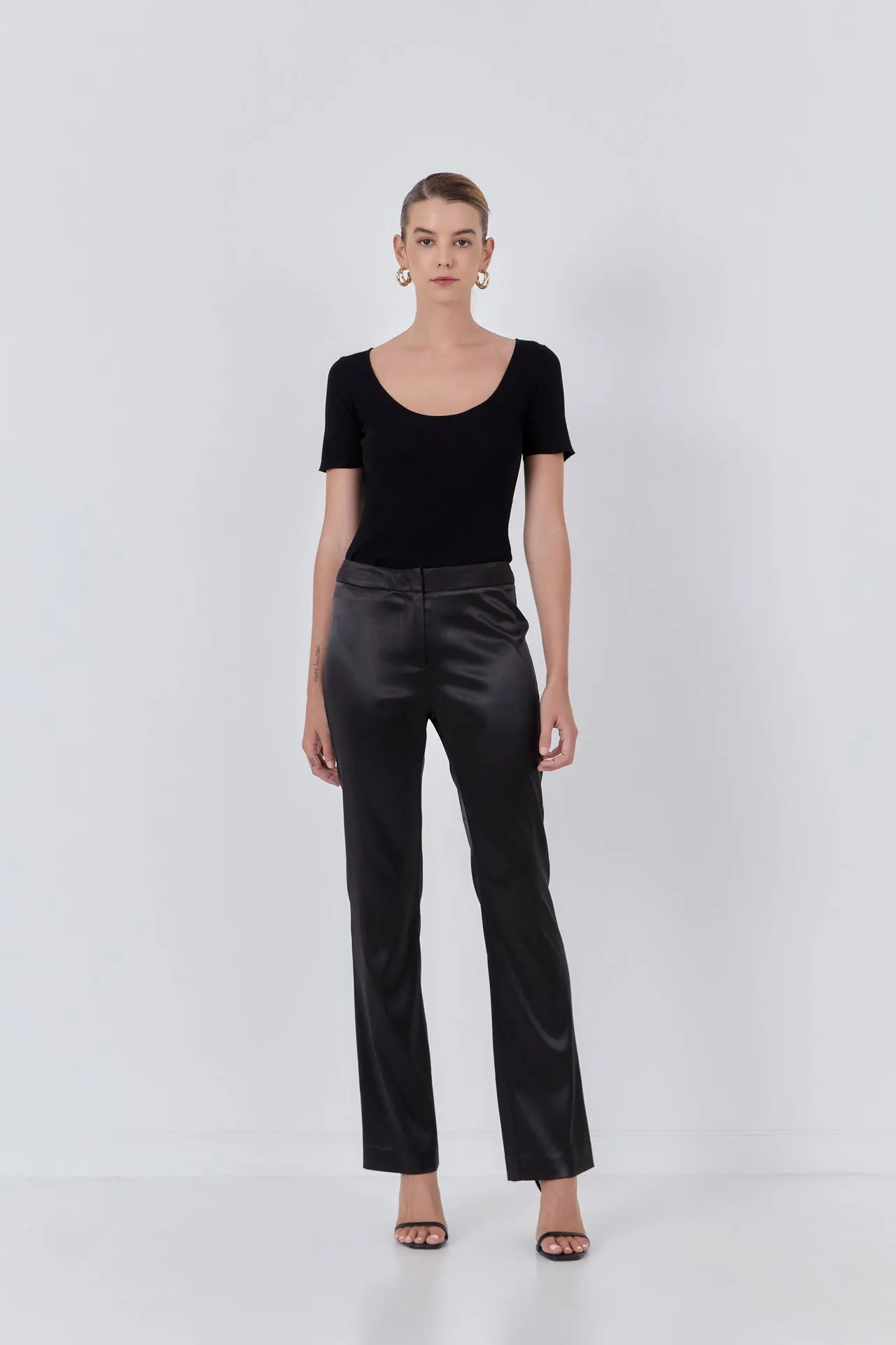 Flared Solid Trouser