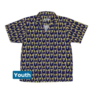 Floppy Disk Yellow Blue Youth Hawaiian Shirt