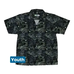 Floral Dragon Fog Youth Hawaiian Shirt