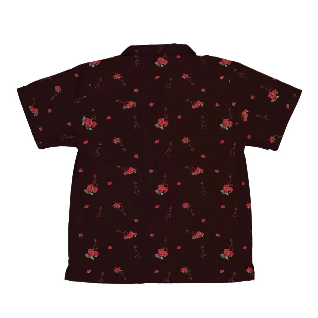 Floral Violin Melody Youth Hawaiian Shirt