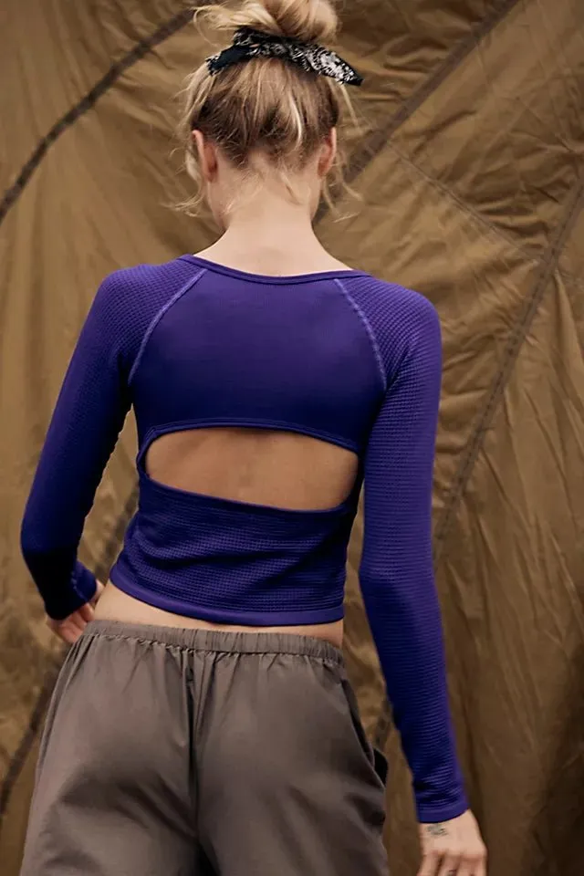 FP Movement Bail Out Long Sleeve Layer in Dark Amethyst