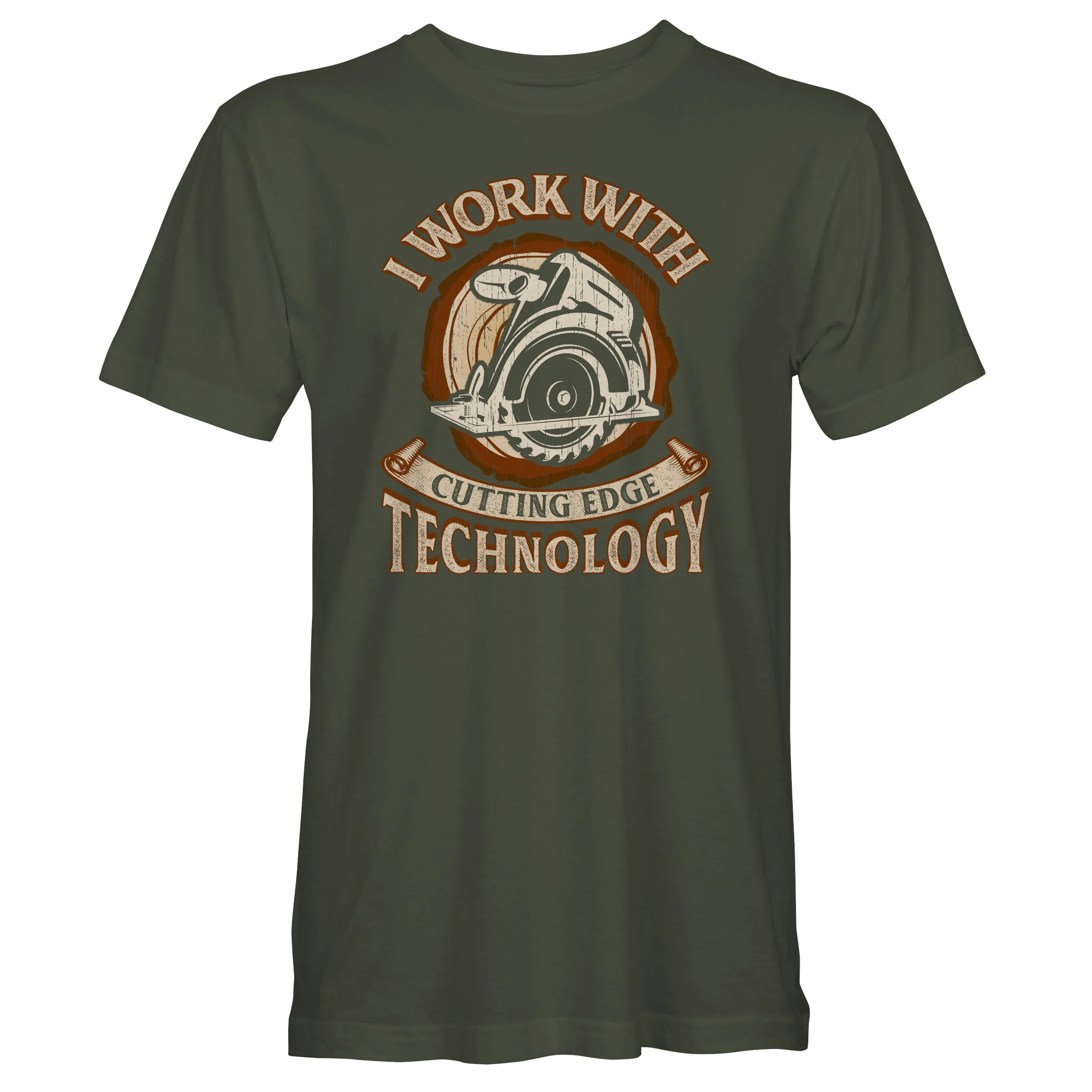 Funny Carpenter Woodworking T-Shirt - Circular Saw Version