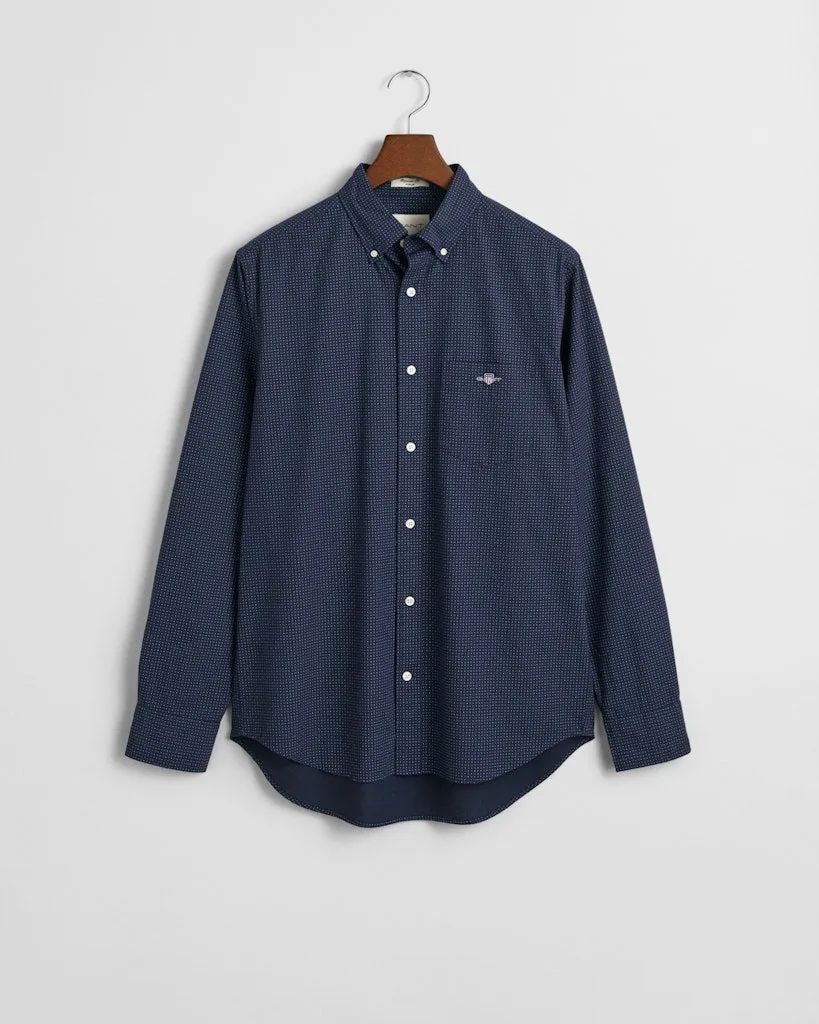 GANT - Regular Micro Print Shirt, Navy