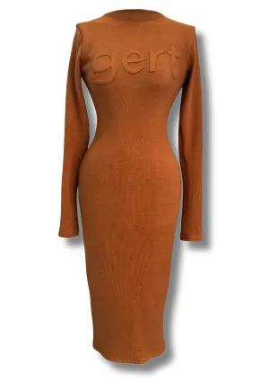 gert camel knit dress