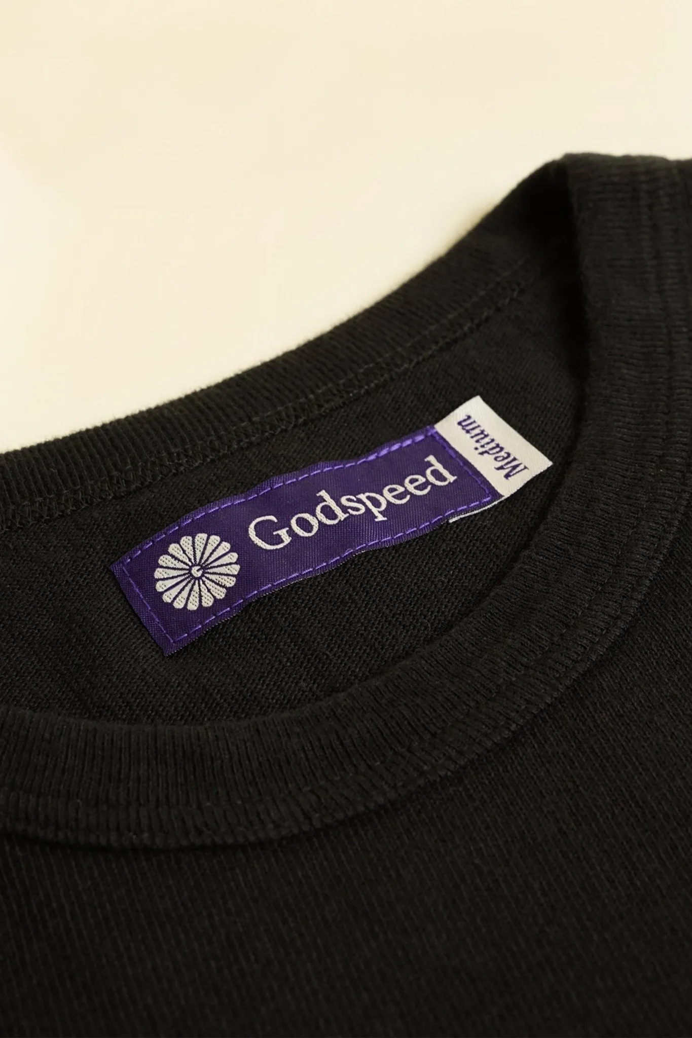 Godspeed Heavyweight Tsuriami 10oz Loopwheel Pocket T-Shirt - Black