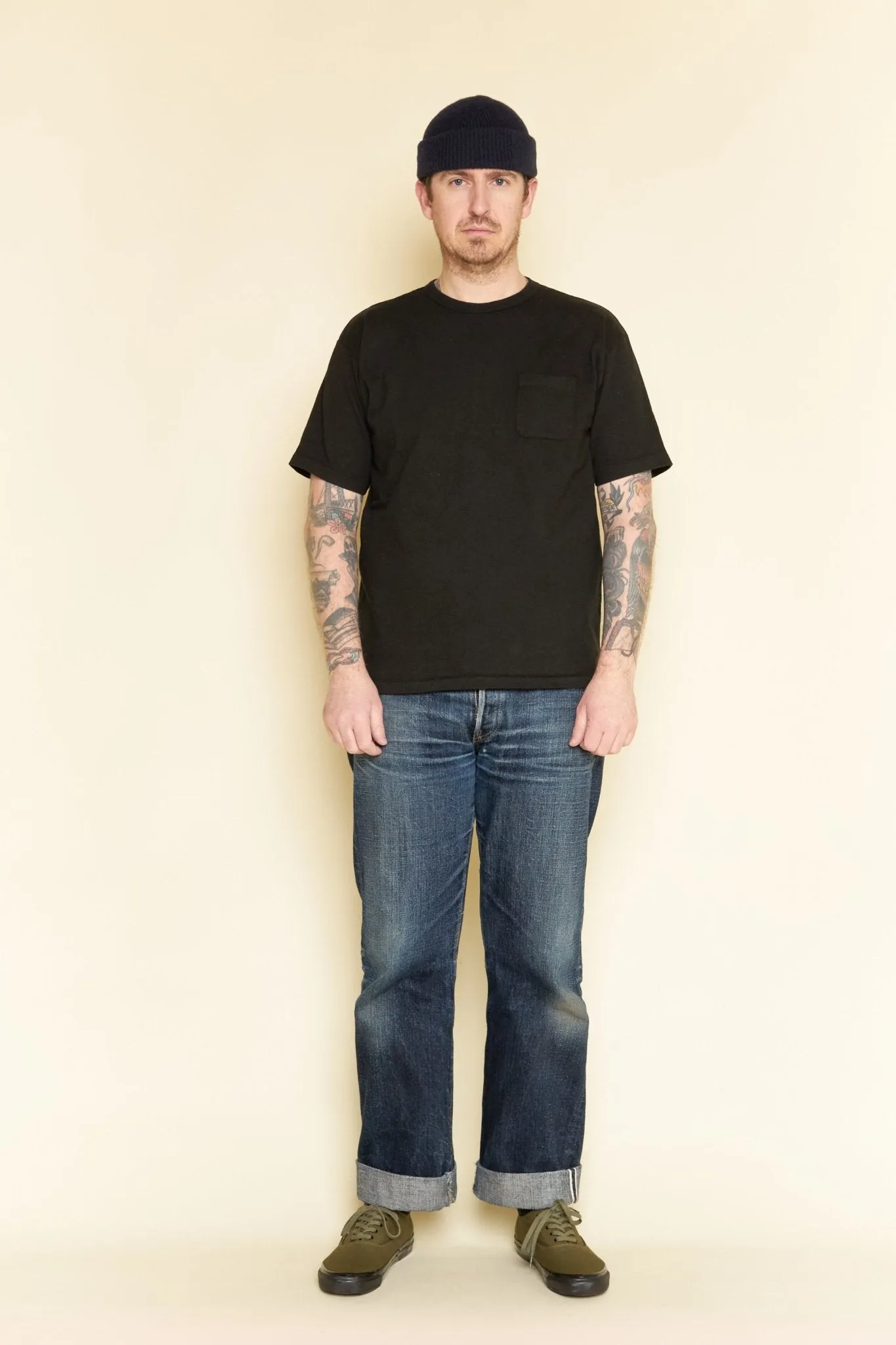 Godspeed Heavyweight Tsuriami 10oz Loopwheel Pocket T-Shirt - Black