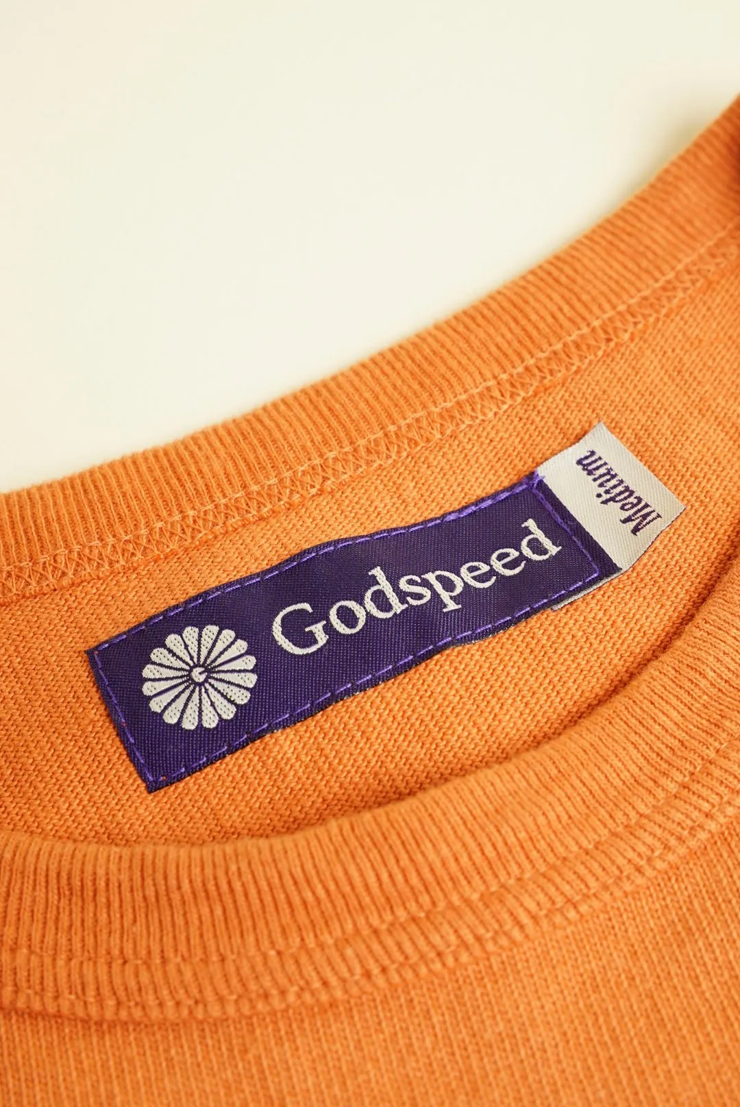 Godspeed Heavyweight Tsuriami 10oz Loopwheel Pocket T-Shirt - Orange